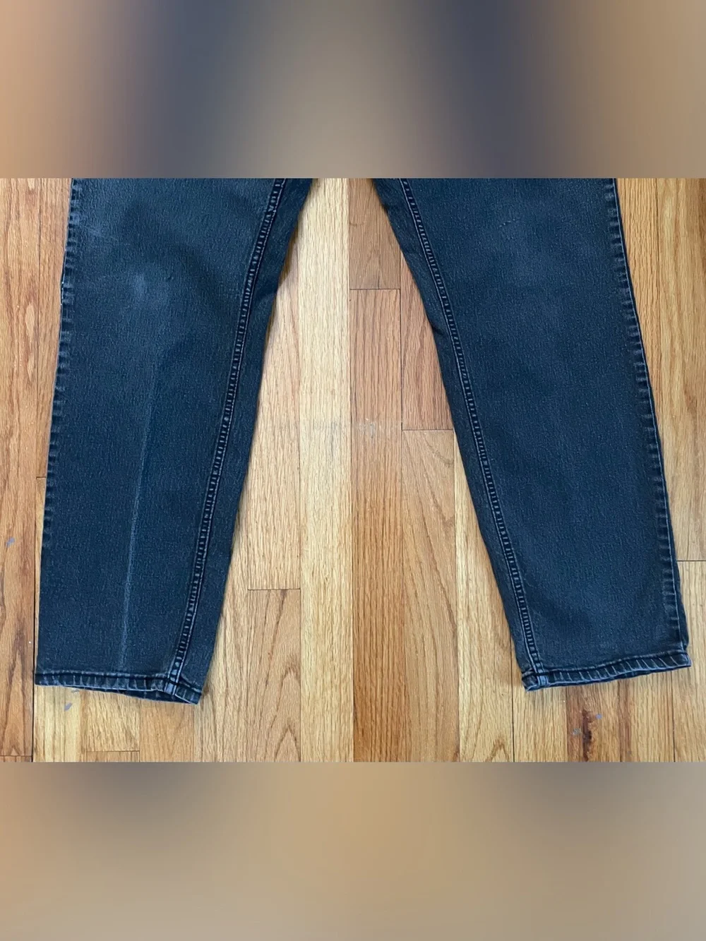 Old Navy Distressed Faded Black Denim Jeans Athletic Taper 5-Pocket Men’s 40x32